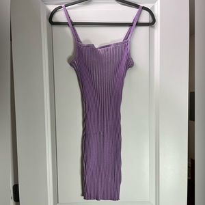 ‘Blue Blush’ Stretchy, Sleeveless, Bodycon, Purple Dress, Size Small!